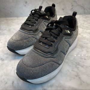 Prada Silver Platform Sneakers 37.5/7.5